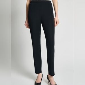 Ming Wang Knit Straight Leg Pants Classic Black Office Wear Size XS